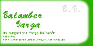 balamber varga business card